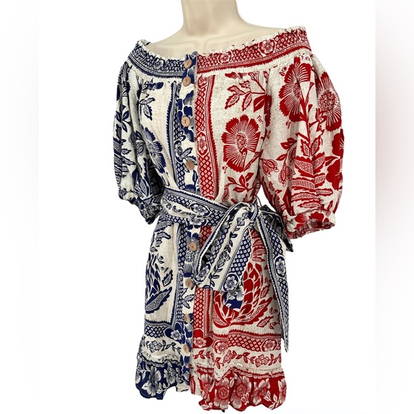 FARM RIO - Mixed Pineapple Garden Dress - Size Small - Picture 6 of 13